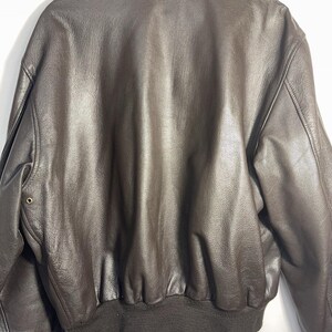 Vintage Avirex A-2 Bomber Flight Jacket Men’s 48 USA Goatskin Leather image 2