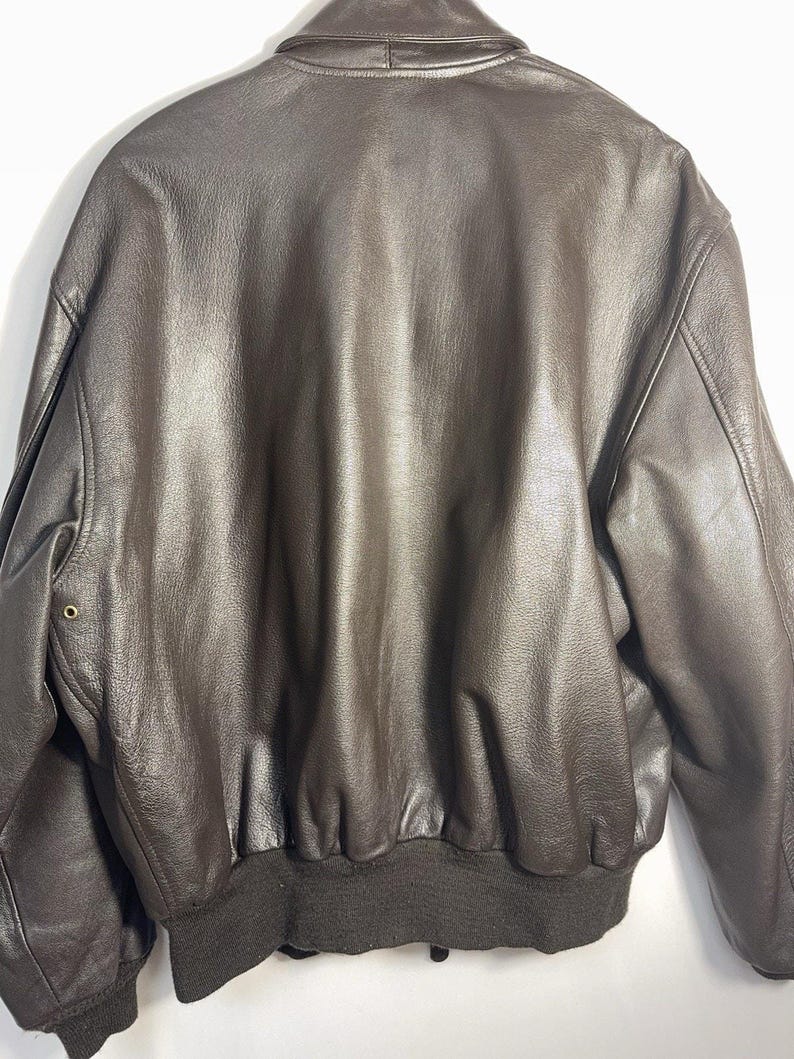 Vintage Avirex A-2 Bomber Flight Jacket Men’s 48 USA Goatskin Leather image 2
