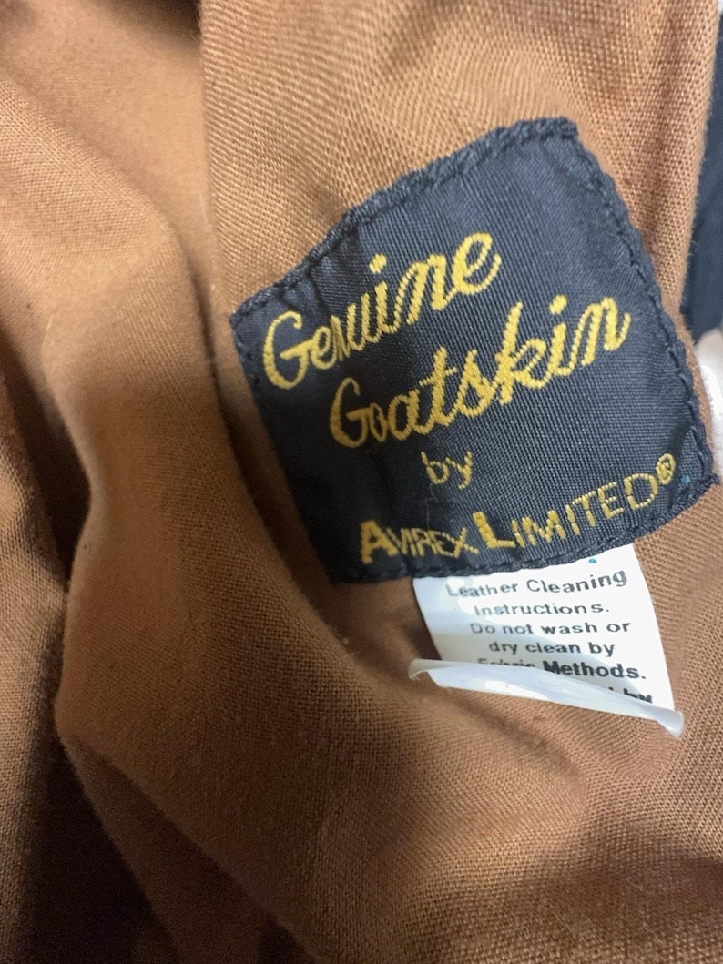 Vintage Avirex A-2 Bomber Flight Jacket Men’s 48 USA Goatskin Leather image 4