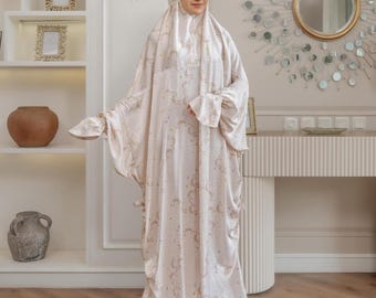 Islamic Prayer Dress, Mukena Set, Travel Prayer Set Muslim, Confortable for Umrah and Hajj