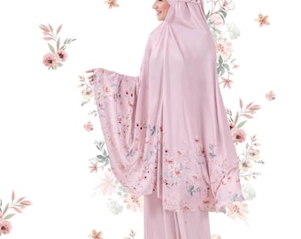 Set di preghiera islamica in 3 pezzi, set Mukena, abito da preghiera musulmano, regalo islamico, set da preghiera da viaggio per donne musulmane, regalo di nozze musulmano