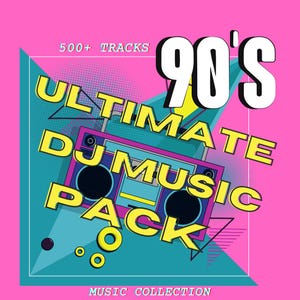 Pacchetto definitivo di musica DJ anni '90 / Oltre 500 brani selezionati / Collezione musicale / Download digitale