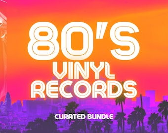 Lote de vinilos de los 80 seleccionados / Discos sorpresa (del 1 al 20) / Caja de DJ de synth-pop y new wave / Regalo personalizado para amantes de la música