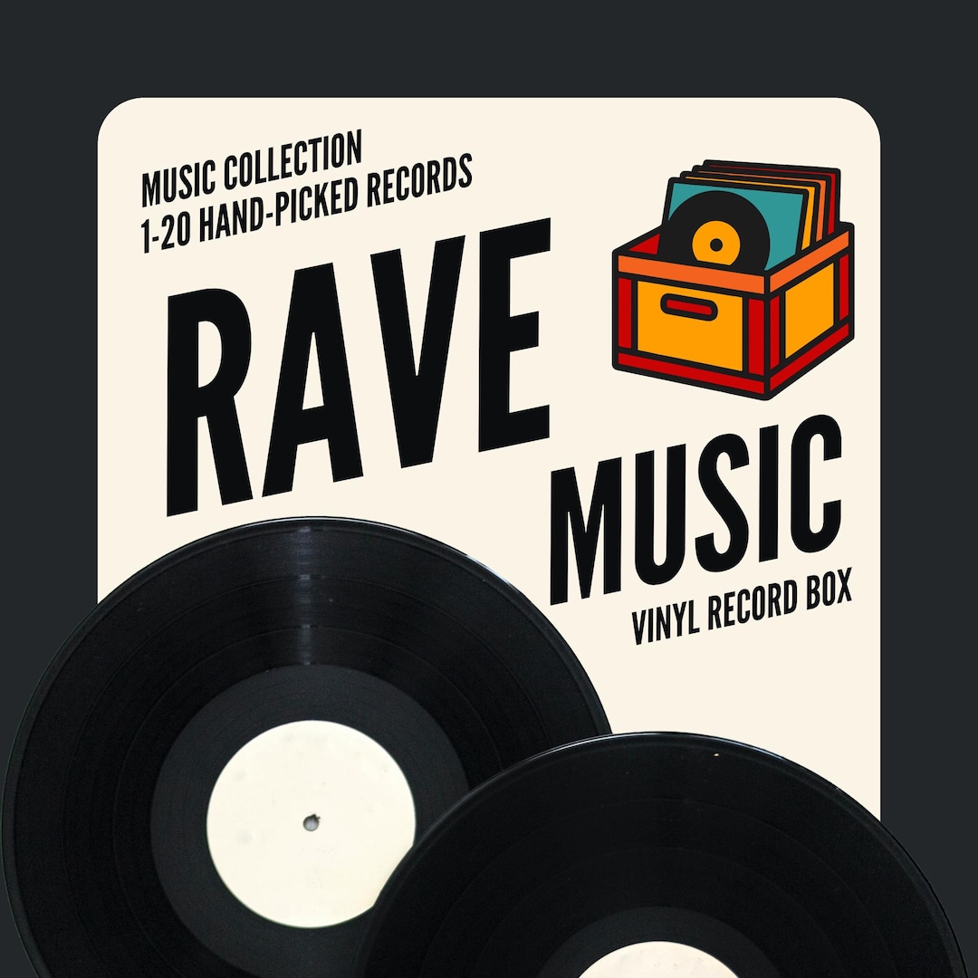 Vinyls For Raves Rave Vinyl Record Box | 1-20 Hand-picked DJ Records | Music Collection ...