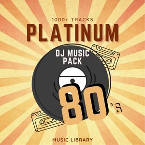 Pack de música para DJ de los 80 Platinum / Más de 1000 temas seleccionados / Biblioteca musical / Descarga digital
