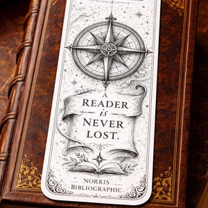 Compass Bookmark Set of 6, Bibliophile Gift for Readers