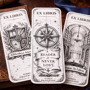 Vintage Bookmark Set of 6, Ex Libris Reader Gift