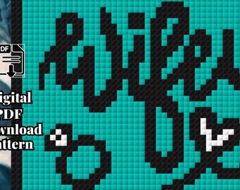 Wifey - Tiffany Style - Wedding Gift - C2C Crochet Blanket Pattern (PDF Download)