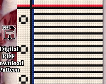 College Ruled School Paper - C2C Crochet Blanket Pattern (PDF Download)