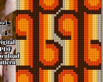Abstract Groovy - 70’s Themed - Retro - C2C Crochet Blanket Pattern (Digital Download)