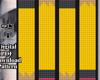 Looking Sharp-Pencils-Back to School-Teacher-Student-C2C Crochet Blanket Pattern (PDF Download)