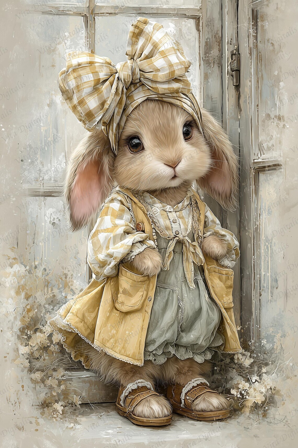 Vintage Bunny Illustrations, Cottagecore Easter Art, Nursery Prints ...