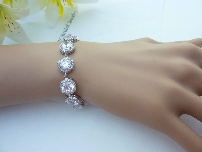 Bridal Circle Shape Cubic Zirconia Bracelet