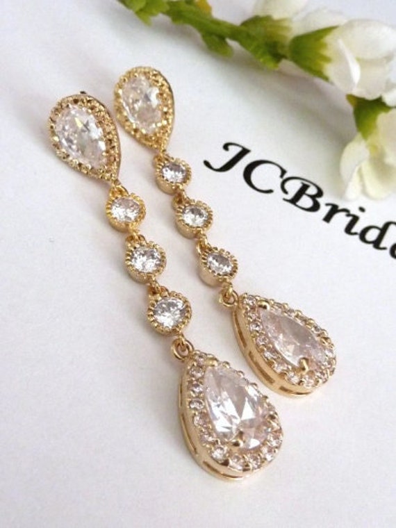 Wine Glass Stud Earrings Cubic Zirconia CZ Post Gold-plated Wine Glass Stud Earrings Cubic Zirconia CZ Post Gold-plated