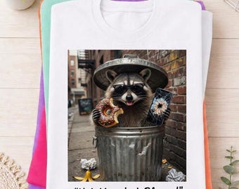 T-shirt Comfort Colors® désordonné mais béni raton laveur, t-shirt panda poubelle rigolote, t-shirt graphique raton laveur sarcastique poubelle, cadeau pour amoureux du raton laveur