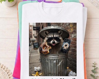 Comfort Colors® Hot Mess but Blessed Raccoon T-shirt, Funny Trash Panda Tee, Sarcastic Dumpster Raccoon Graphic Tee, Raccoon Lover Gift