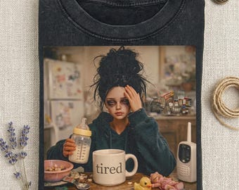 Chemise de couleurs de confort de visage de poupée drôle de maternité, chemise de meme de poupée dégoûtée, chemise de mauvaise maman, chemise de maternité à la mode, t-shirt parental drôle