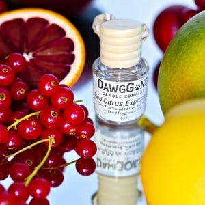 Red Citrus, Blood Orange, Red Currants, Mango, Lemon leaves, citrus, 6ml Wood Cap, Refillable, Non-Toxic, High Fragrance, Hanging Diffuser