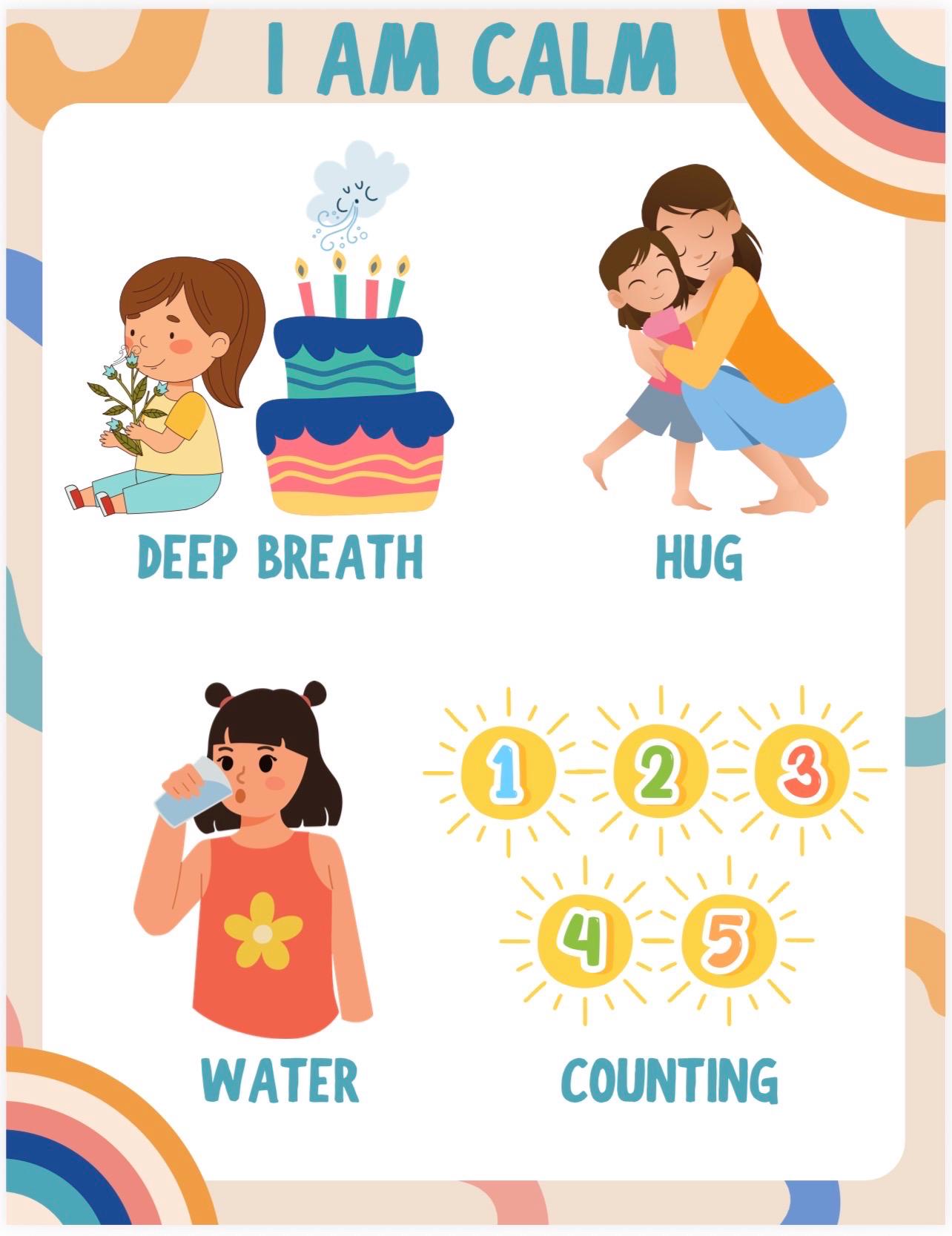 Kids Calm Down Chart – Visual Regulation Tools, Gentle Parenting (PDF ...