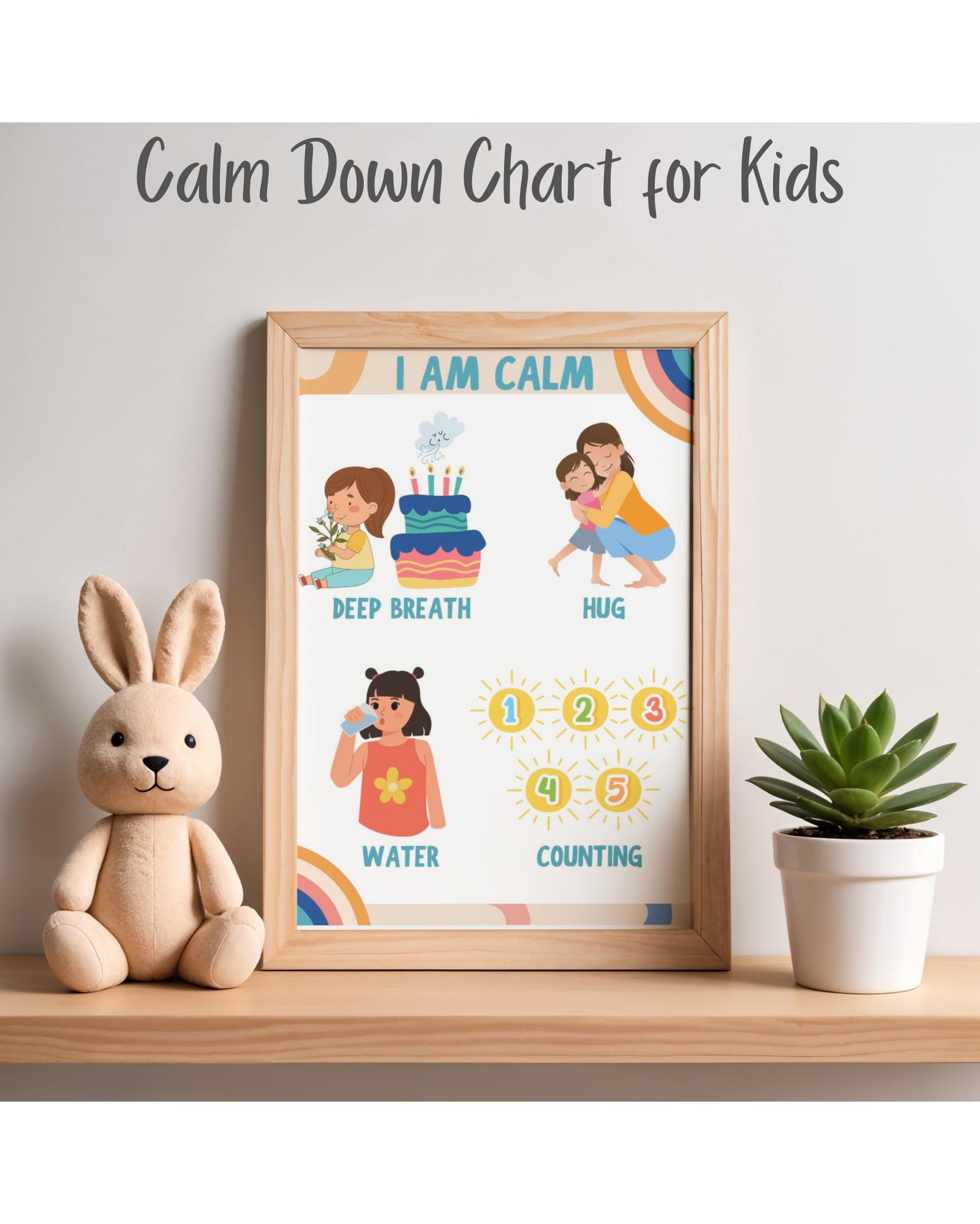 Kids Calm Down Chart – Visual Regulation Tools, Gentle Parenting (PDF ...