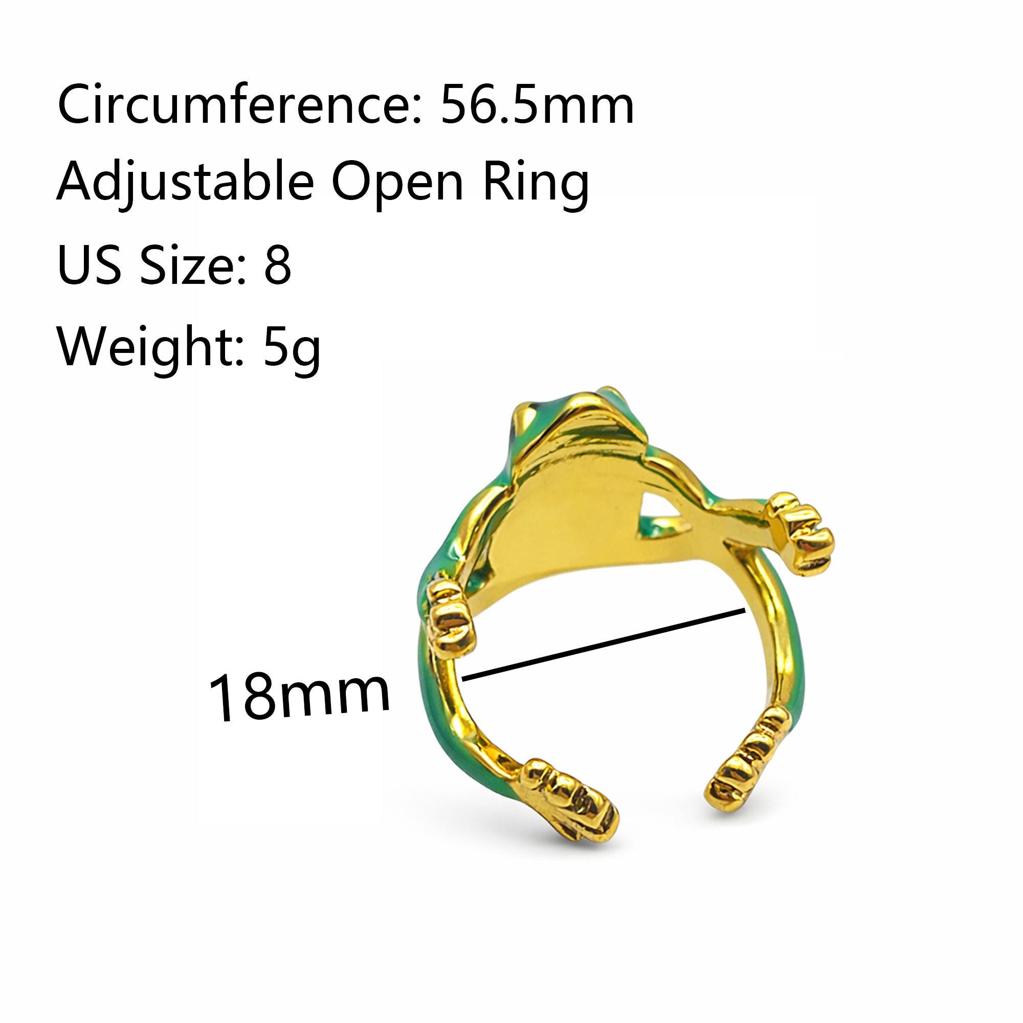 Cute Frog Ring, Adjustable Animal Ring, Funny Frog Jewelry, Green Frog ...