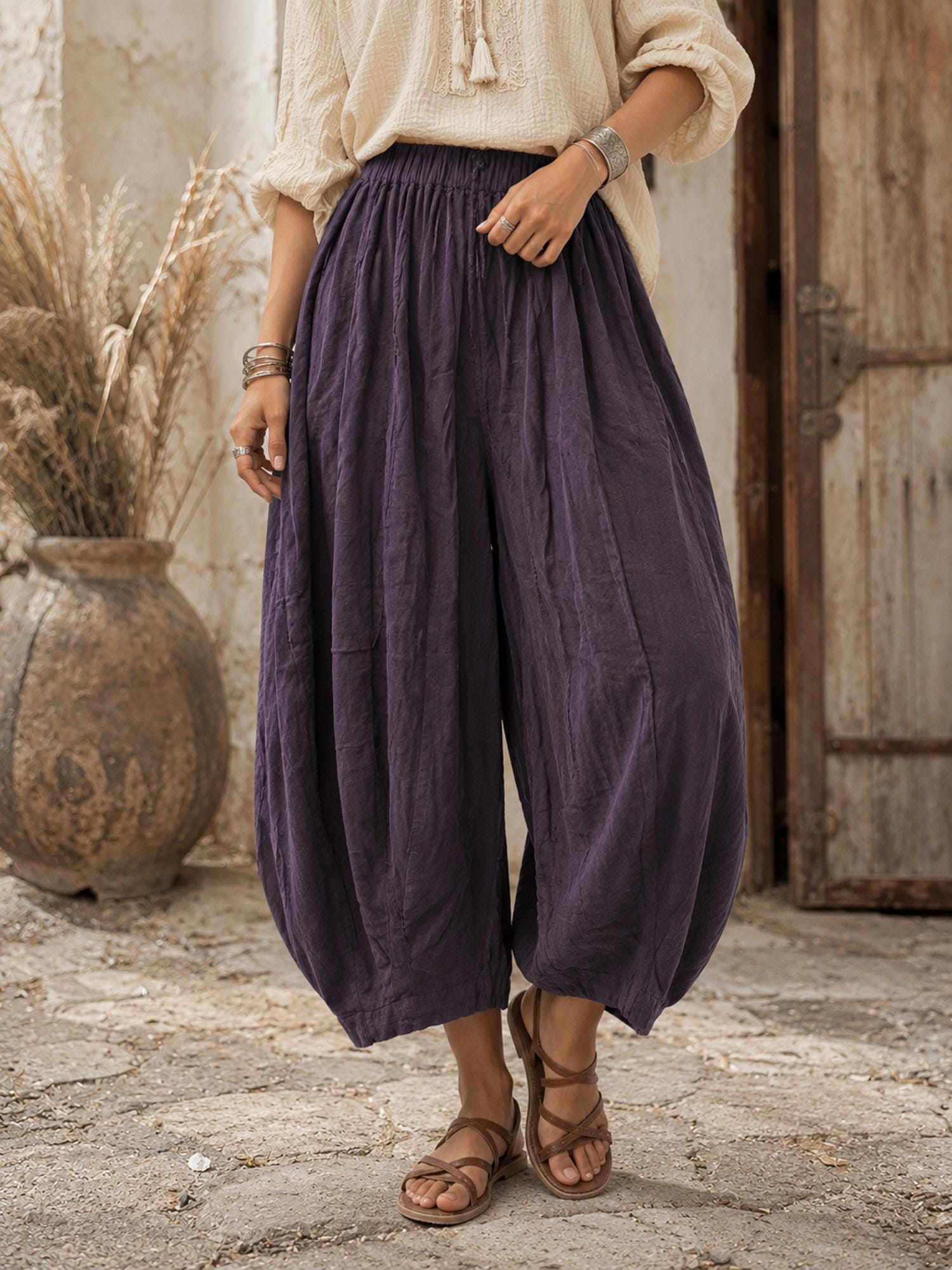 90s ramie×rayon wide slacks 極太パンツ リネン Ramie Pants - Etsy
