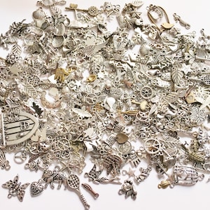 NEPAK 400PCS Wholesale Bulk Lots Jewelry Making Silver Charms Tibetan  Silver Metal Charms Pendants DIY for Bracelet Necklace Jewelry Making and  Crafting