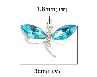 Gemelos De Peltre Con Diseño De Libélula 3,9x3,2 Cm Hechos A