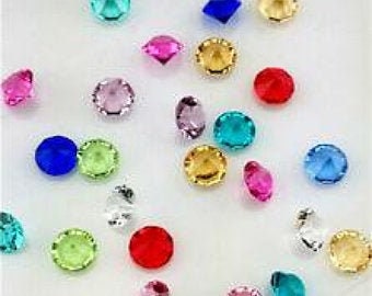 Birthstone locket charm, assorted colors 3mm locket faceted bead mixed