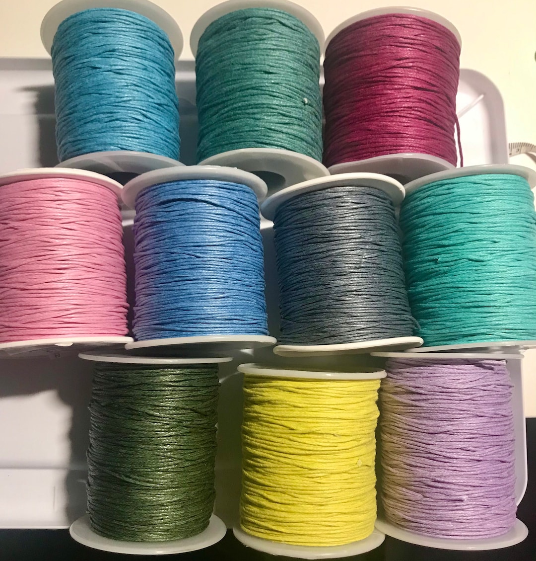 35 Rollen Makramee Garn Set - Gewachste Baumwollschnur 1mm Für Armbänder & DIY Handwerk