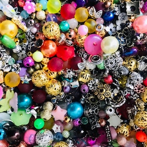 Mystery Bead Mix: Glass, Acrylic Beads & Findings - Craft Supply