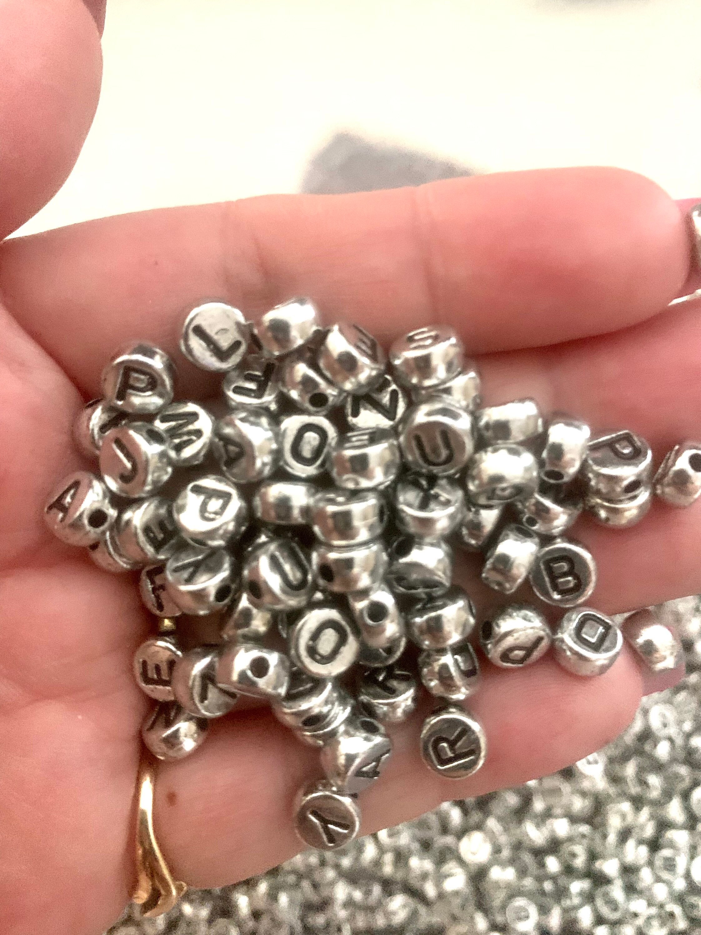 10Pcs 925 Sterling Silver Beads-Antique Silver, 4x5.5mm Tube Beads, Big  Hole Filigree Spacer 2.5mm