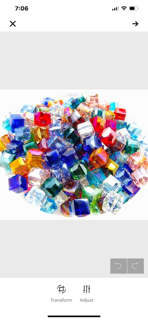 Lot De 190 Perles Cubiques En Verre De 8 Mm Pour La Fabrication De