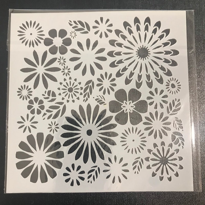 Flower Stencil Sticker Flower Stencil - Etsy