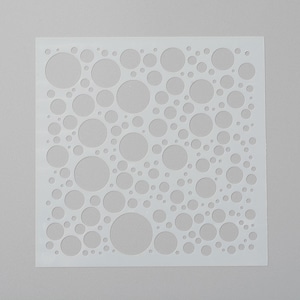 Pochoir bulles, cercles découpés, modèle en plastique Pochoir flexible de 13 cm, papier de bricolage et modèle en argile
