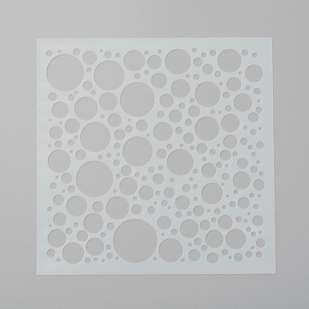 Bubble stencil plastic template 13cm flexible stencil | Etsy
