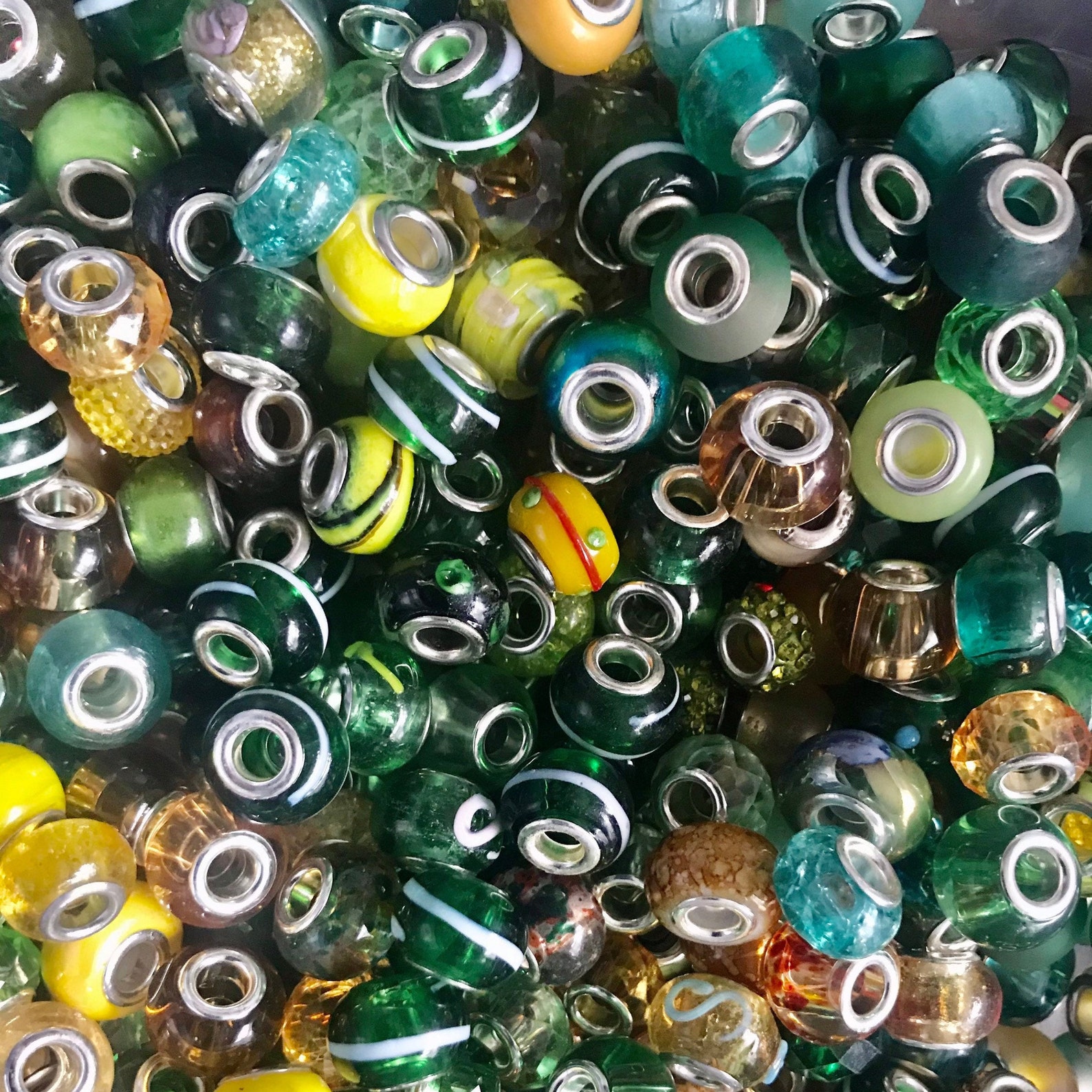 Bulk assorted color European Glass bulk bead mix mixed Etsy