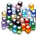 8mm Cube Crystal Glass Mixed Color Assorted Beads Square beads mixed color variety mix beads 