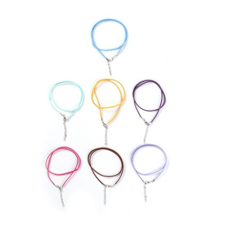 Suede Necklace Cord With Lobster Clasps Variety Mix of Colors Etsy