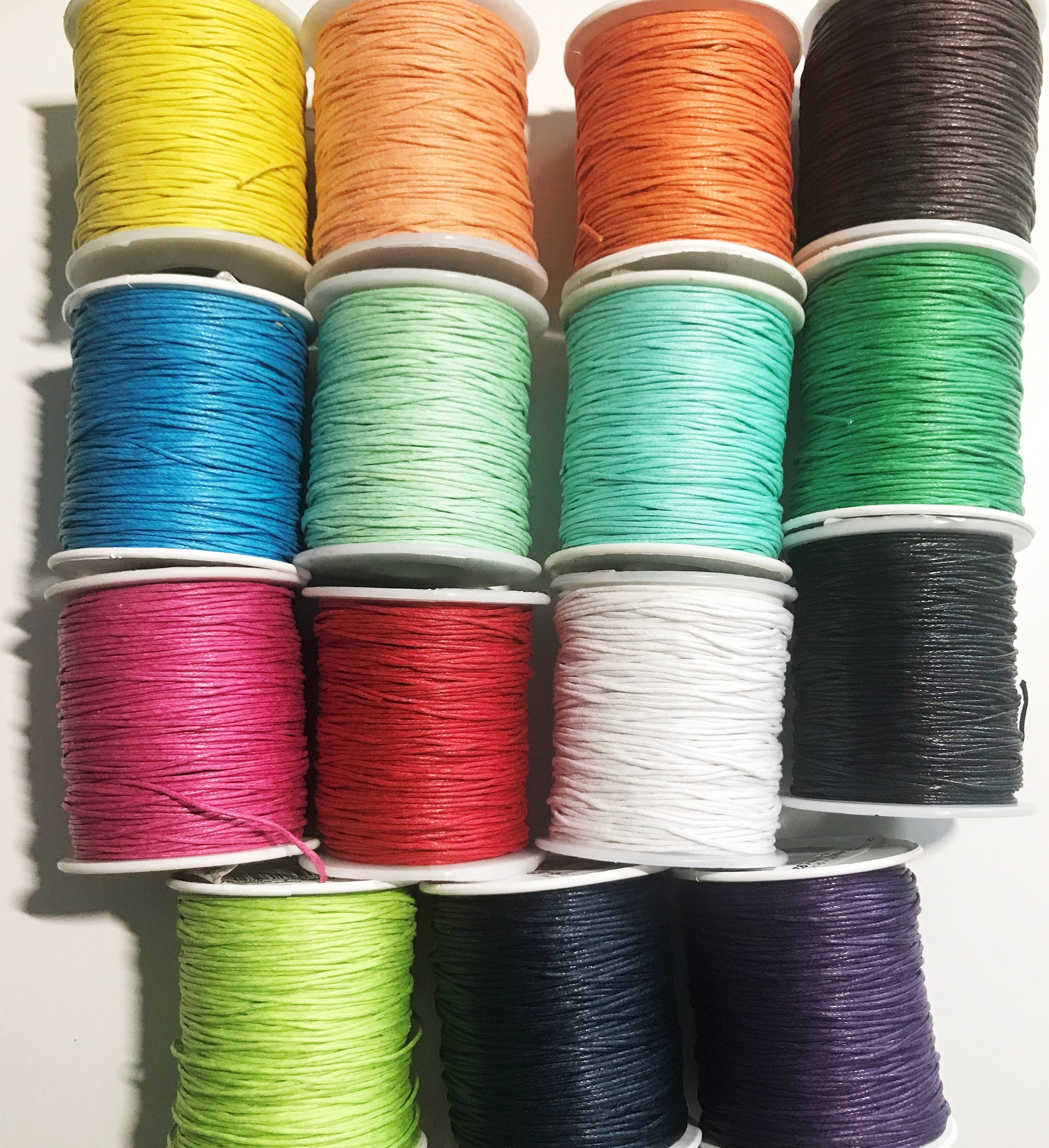 Waxed Cotton Thread Ecofriendly 1mm Waxed Cord 100 Yard Etsy