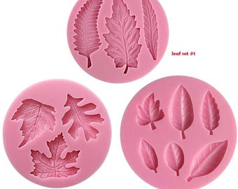 Leaf Silicone Mold: Resin, Jewelry, Food Safe - Oak, Fern