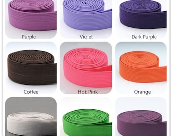 20mm elastic flat rubber band elastic pick colors see description for extra details Lot 4  (see other lots for more colors)