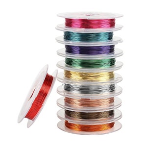 Tiger tail beading wire, assorted colors 0.38mm nylon coated flexible wire pick  10 meter 28 gauge
