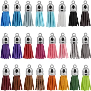Silver top tassel, assorted color Tassel with silver caps, charm  assorted color mix  jewelry tassels keychain