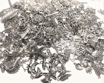 Bulk Silver Tone Charm Mix: Jewelry Making Supplies, pick pack