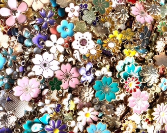 Enamel Charms Set Gold Charms BULK Charms Wholesale Charms Bulk Enamel Charms  BULK Charms Wholesale Charms 100pcs 