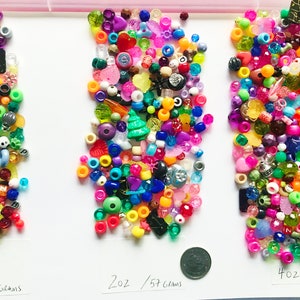 Mystery Bead Mix: Bulk mix Acrylic, Assorted Colors and Styles, 1/2 to 1lb packs image 3