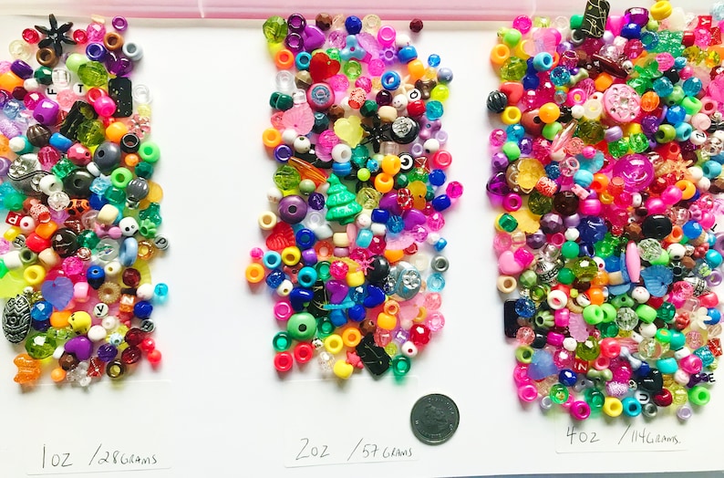Mystery Bead Mix: Bulk mix Acrylic, Assorted Colors and Styles, 1/2 to 1lb packs image 3