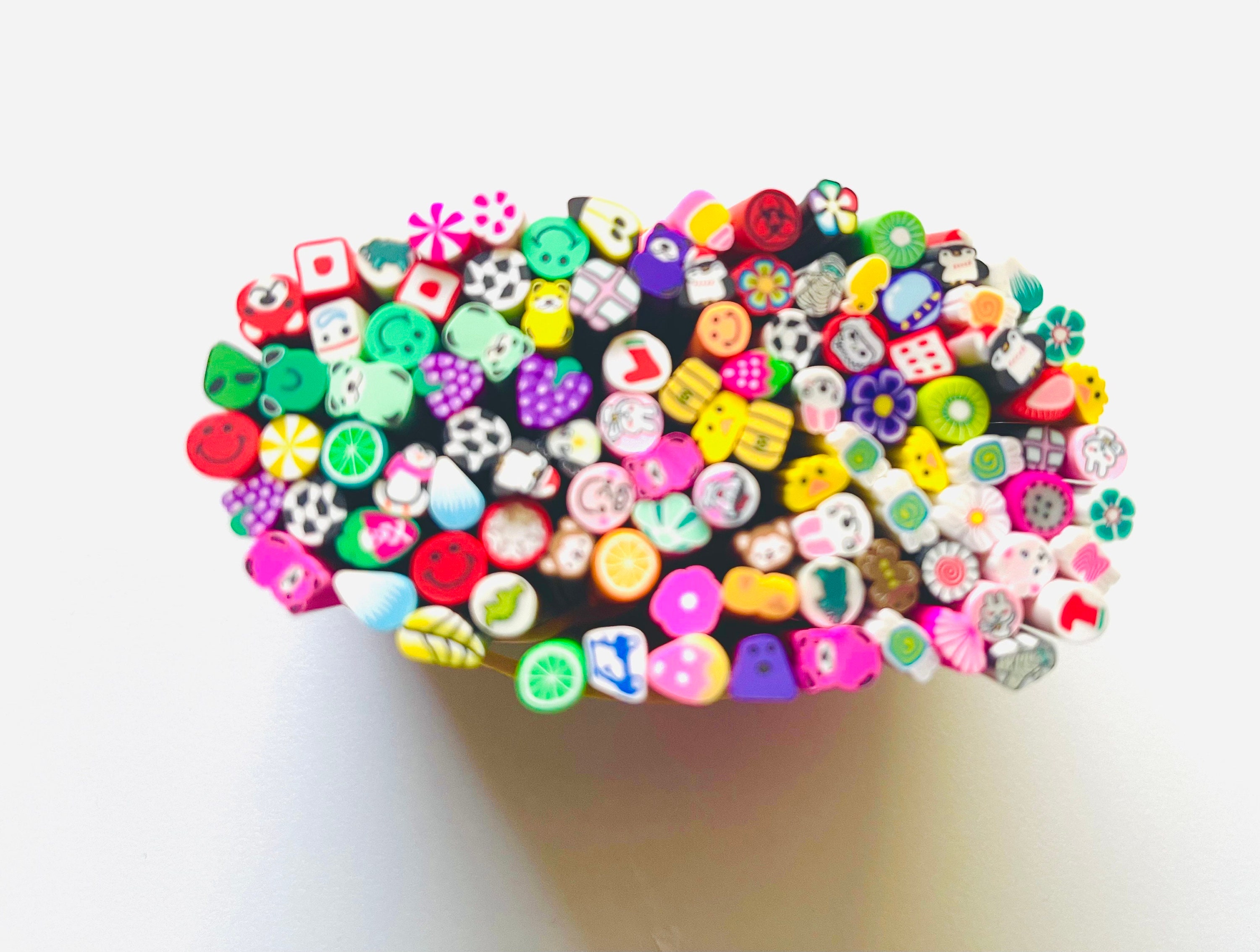 Polymer clay cane, premade cane in assorted styles for crafting for jewelry and bead making, slice your own width
