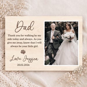 Gepersonaliseerde ouders bruiloft fotolijst, gravure bedankcadeau van bruid bruidegom, schoonouders huwelijkscadeau, op mijn trouwdag cadeau
